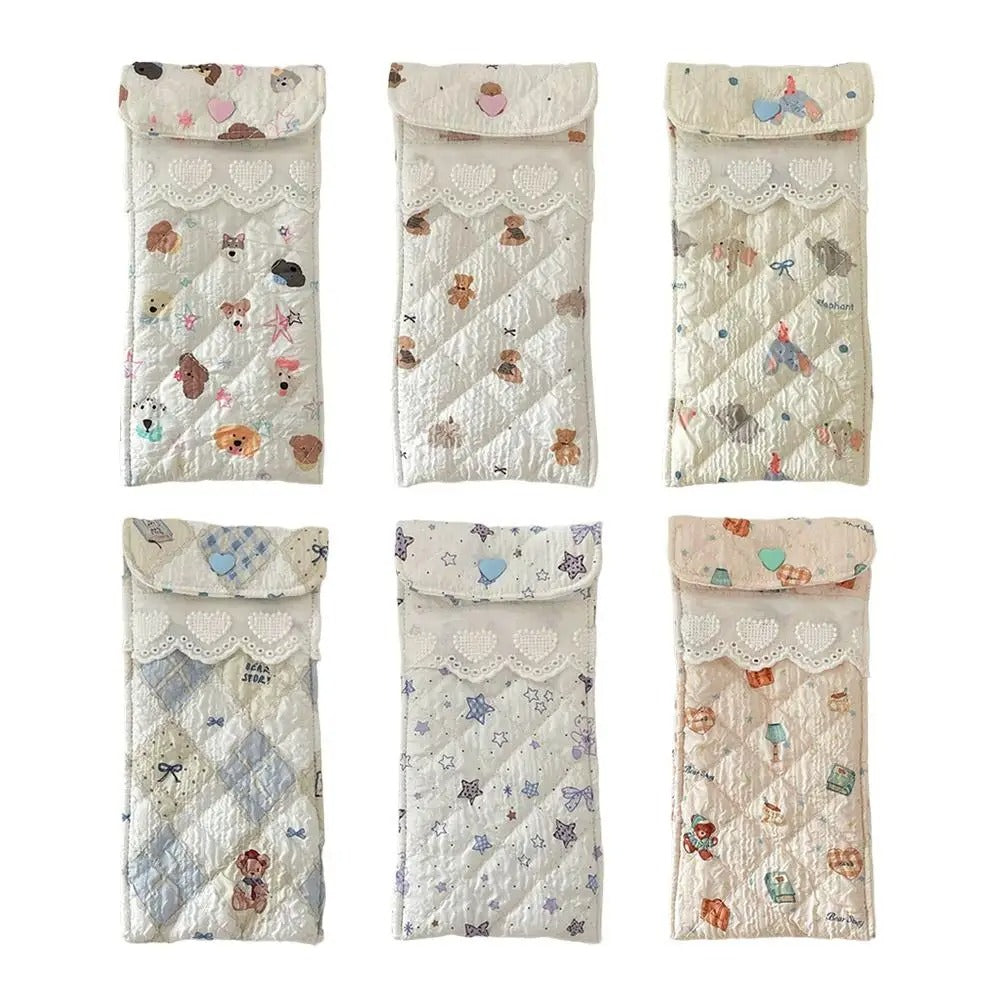 Cotton padded glasses case
