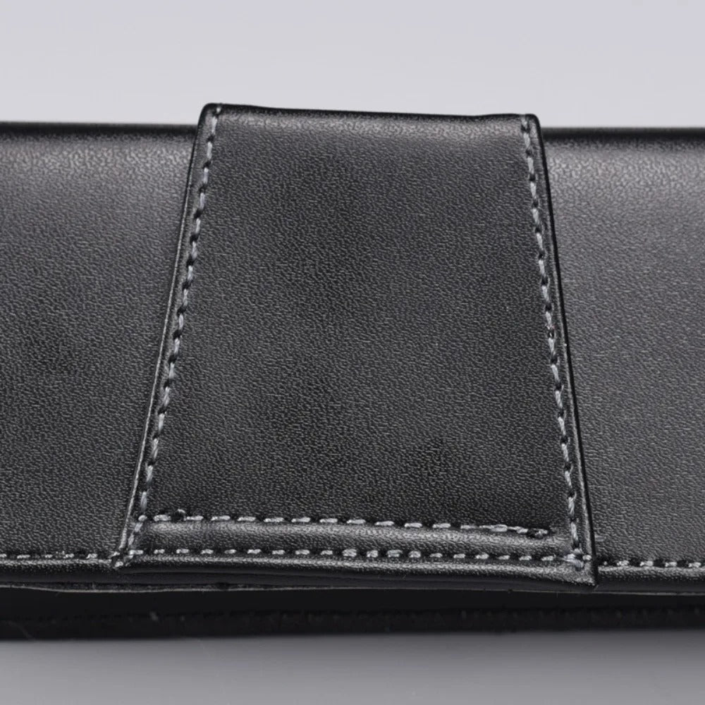 Leather glasses case for belt