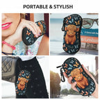 Baby highland cow glasses case