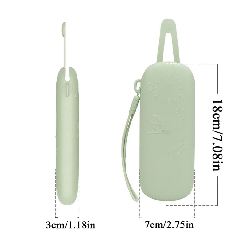 Silicone glasses case with handles