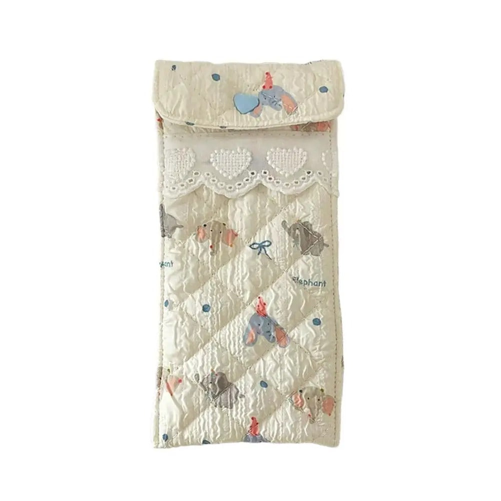 Cotton padded glasses case
