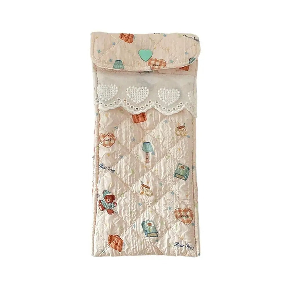 Cotton padded glasses case