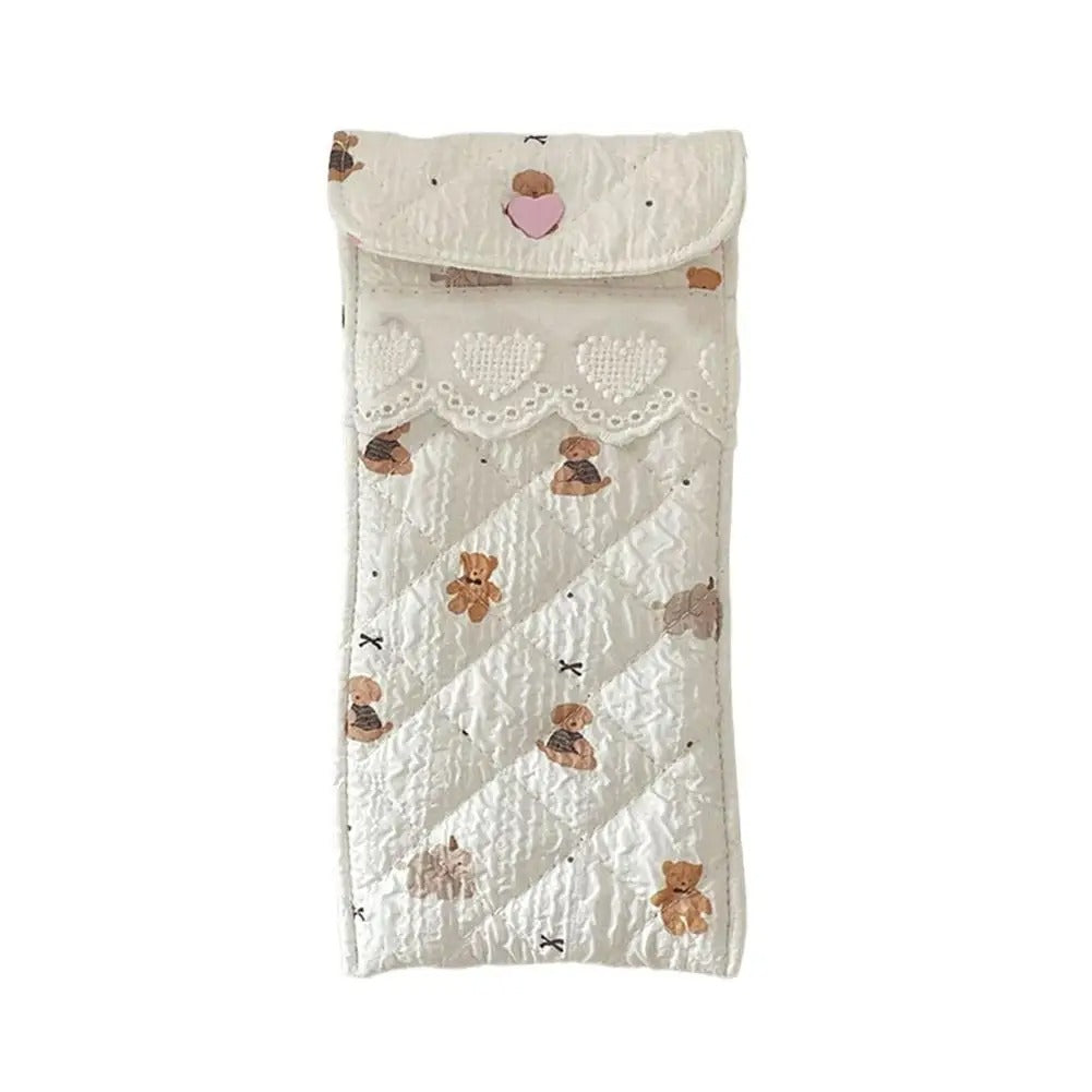 Cotton padded glasses case